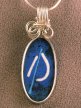 Silver-Wrapped Glass Enamel on Copper Pendant