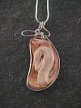 Silver-Wrapped Clay Pendant