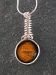 Silver-Wrapped Glass Enamel on Copper Pendant