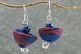 Silver, Lapis Lazuli, & Dyed Wool Felt Earrings