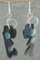 Silver & Glass-Enamel on Copper Earrings